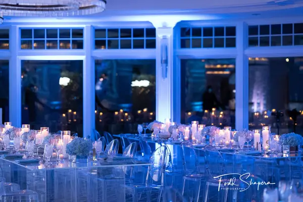 Blue Uplighting for Bat Mitzvah