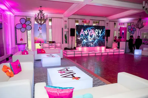 Flower Themed Bat Mitzvah Lounge