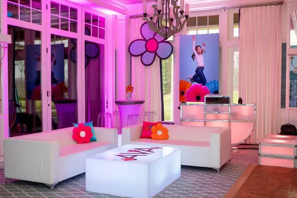 Flower Themed Bat Mitzvah Lounge