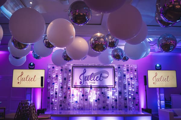 Custom LED Bubble Wall for Bat Mitzvah