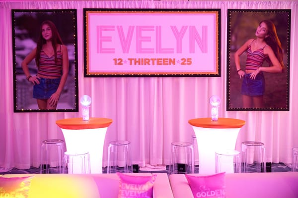 Pink & Gold Name Sign with Lights