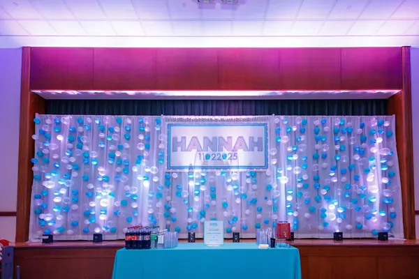 Beach Themed Bubble Wall with Custom Backdrop