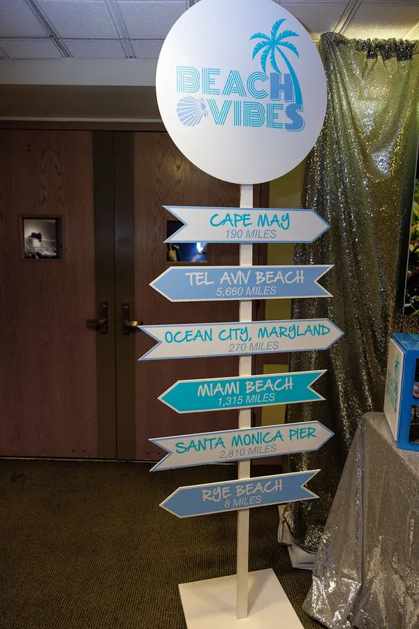 Beach Themed Directional Sign