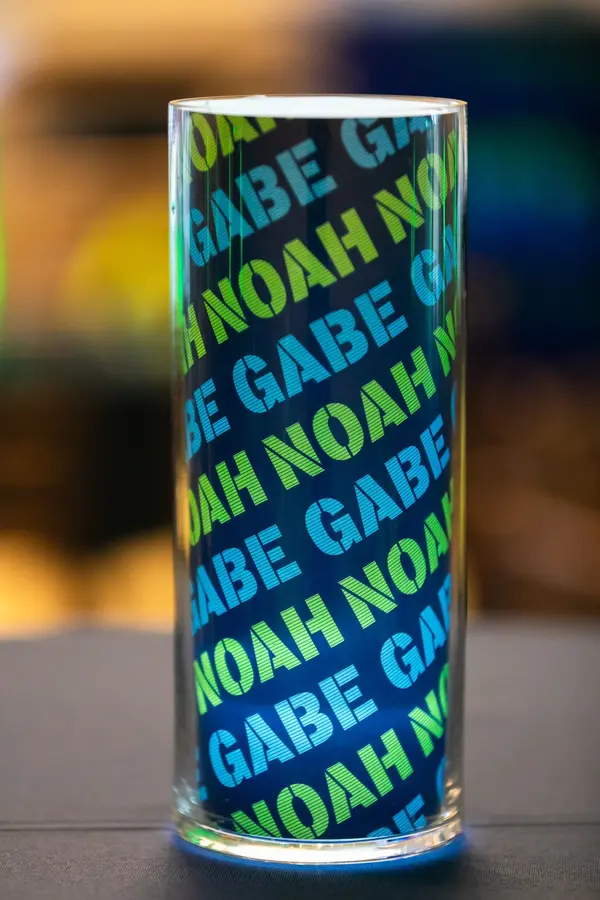 LED Logo Wrapped Cylinder
