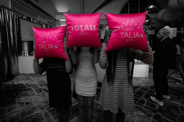 Custom Hot Pink Logo Pillow
