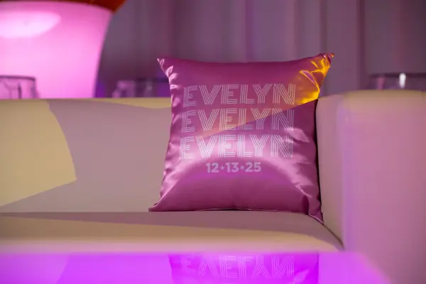Pink Custom Logo Pillow