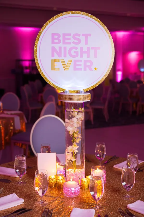 Custom Logo Orchid Centerpiece