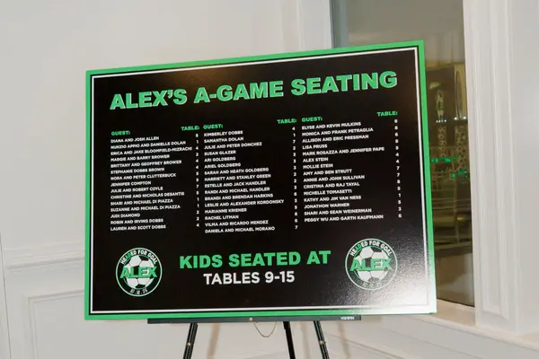 Soccer Themed Seating Chart