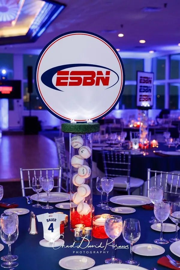 Baseball Logo Topper Centerpiece