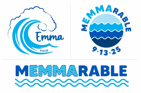 Water Themed Bat Mitzvah Logo