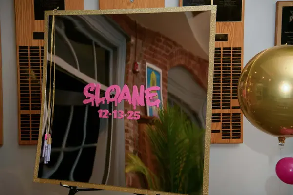 Graffiti Mirror Sign In Board