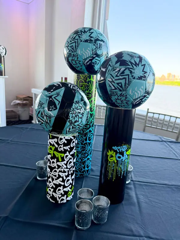 Graffiti Soccer Centerpieces