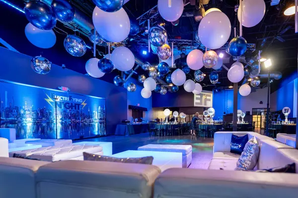Metallic & White Latex Ceiling