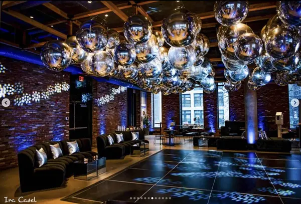 Metallic Silver Ceiling