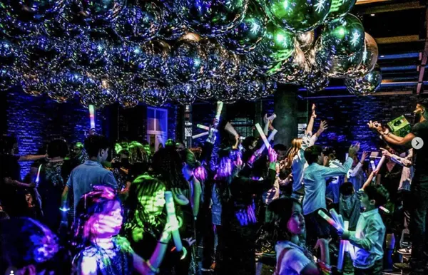 Metallic Silver Orb Ceiling