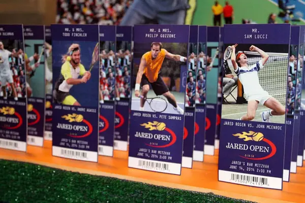 Tennis Ticket Place Cards