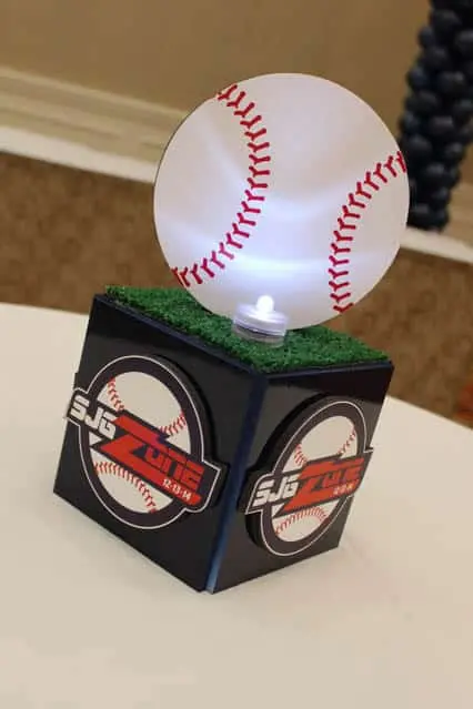 Mini Baseball Themed Centerpiece