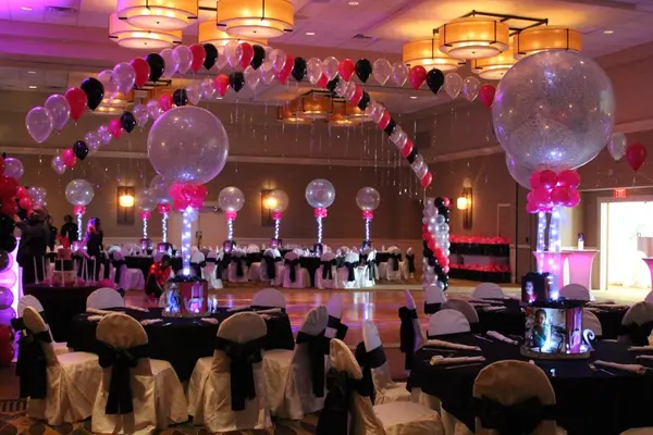 Hot Pink and Silver Balloon Gazebo