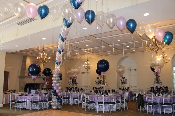 Navy & Lavender Balloon Gazebo