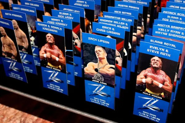 Wrestling Ticket Place Cards