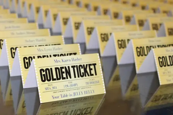 Golden Ticket Place Cards