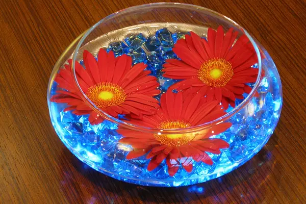 Blue and Orange Cocktail Centerpiece