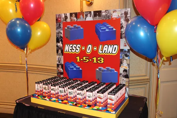 Lego Themed Seating Card Display