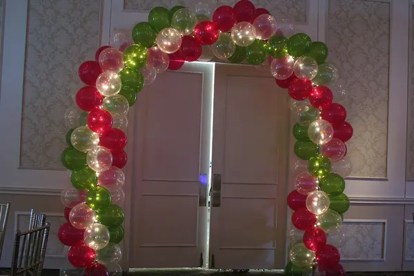Pink & Lime Balloon Arch with Lights