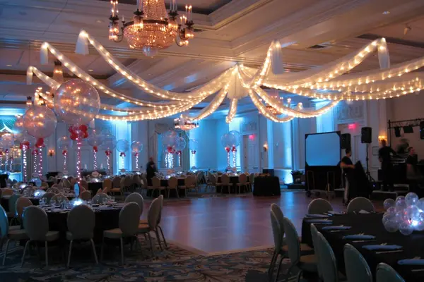 White Sparkle Organza Swag
