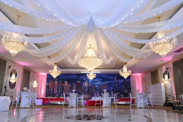 Silver Sparkle Organza Swag