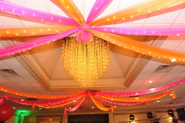 Pink and Orange Organza