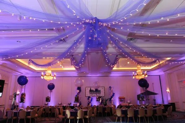 Purple Tulle over Dance Floor