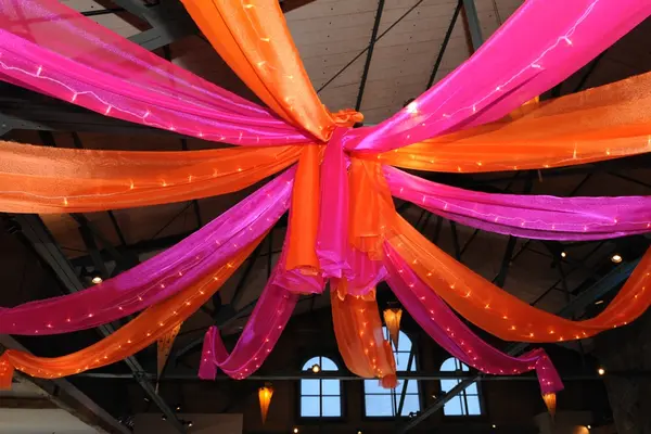 Pink and Orange Organza Swag