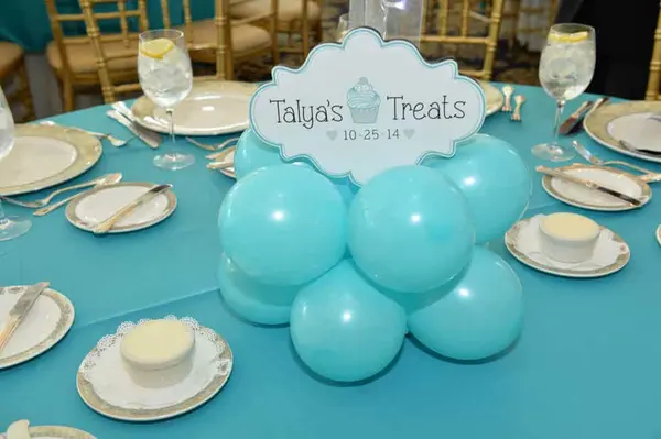 Tiffany Colored Balloon Centerpiece