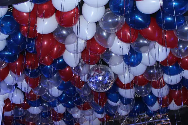 Red, White and Blue Ceiling Balloons