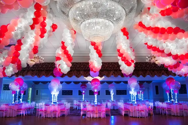 Balloon Garlands over Dance Floor