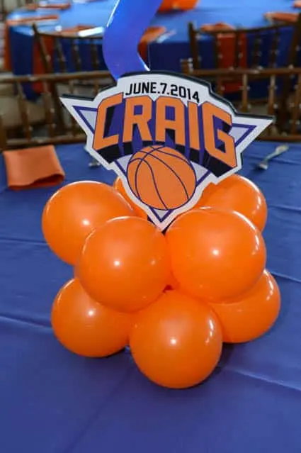 Knicks Balloon Centerpiece Base