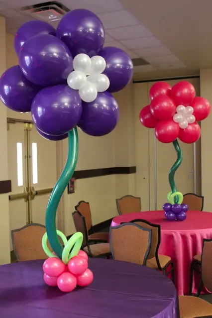 Flower Balloon Centerpiece