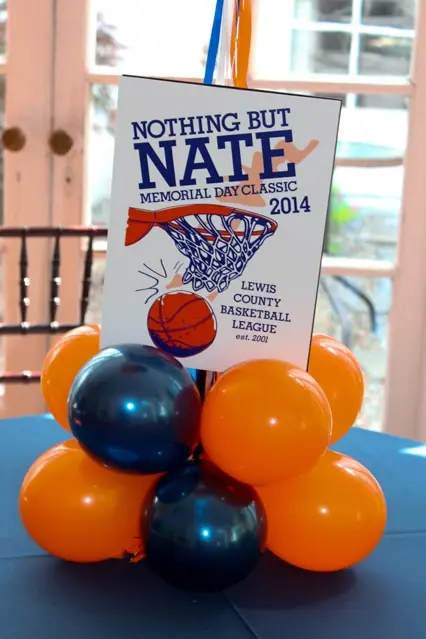 Basketball Balloon Centerpiece