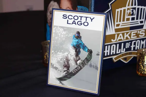 Snowboarding Themed Table Sign