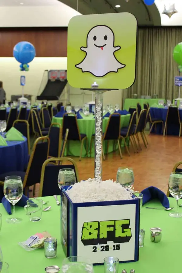 Snapchat Themed Centerpiece