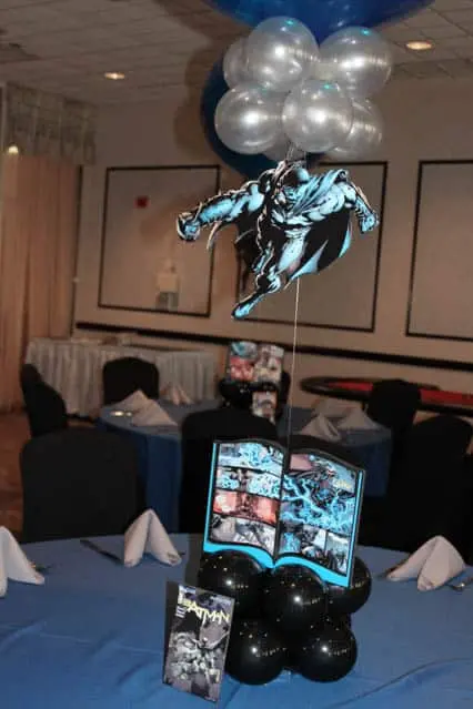 Comic Themed Balloon Centerpiece
