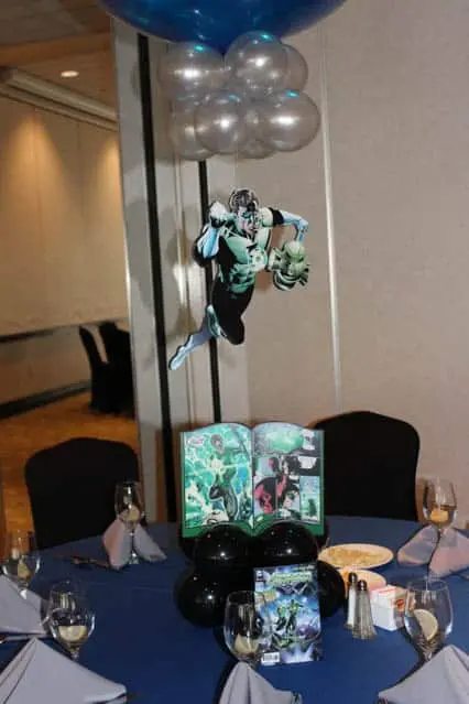 Comic Themed Balloon Centerpiece