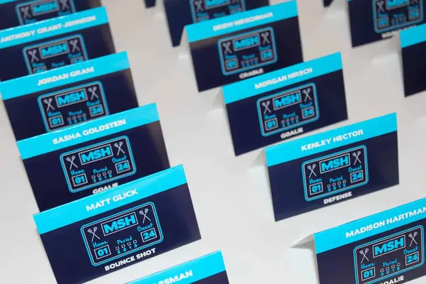 Lacrosse Themed Place Cards
