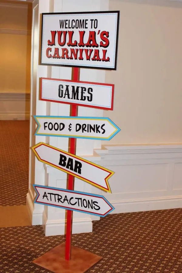 Carnival Themed Signage