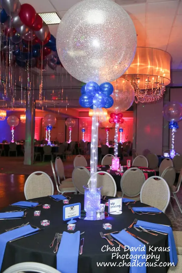 Sparkle Balloons and Aqua Gems