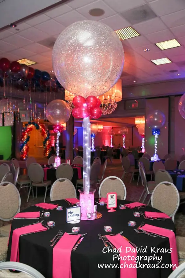 Sparkle Balloons and Aqua Gems