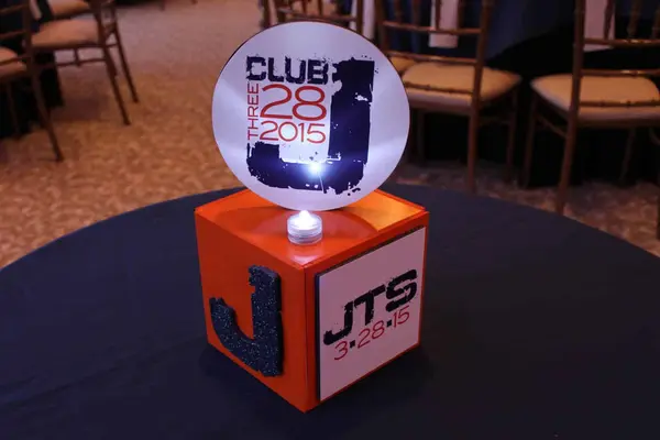Mini Cube & Logo Centerpiece