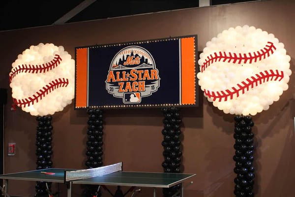 Custom Mets Logo Backdrop