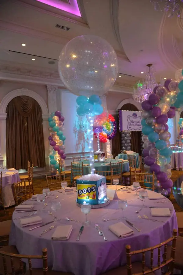 Tiffany Candy Themed Centerpiece